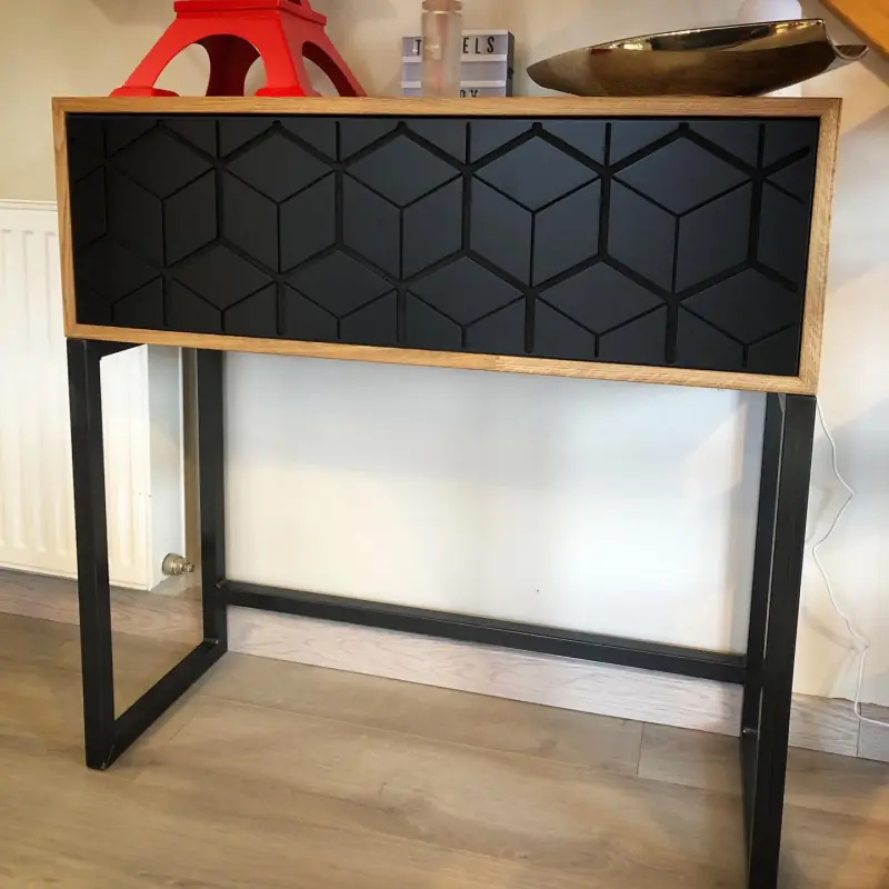 Buffet sur-mesure en chêne et acier — Mobilier Alliage Mobilier