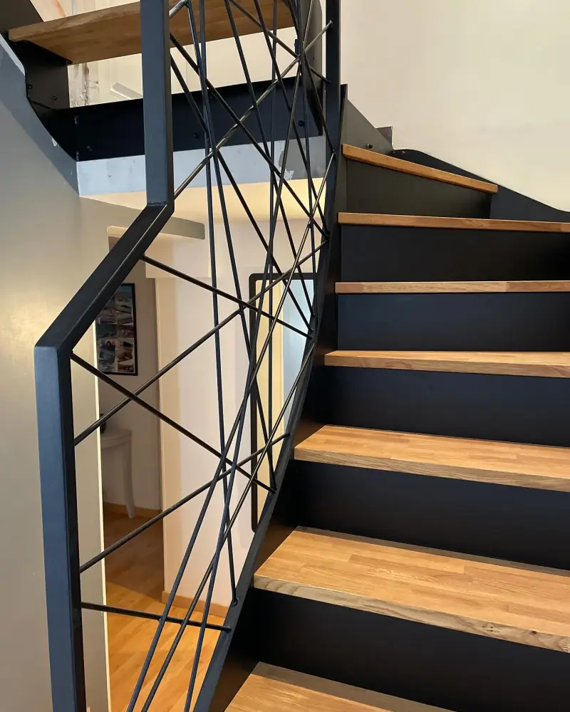 Très beau projet avec cet ensemble de 2 escaliers — Escaliers Alliage Mobilier